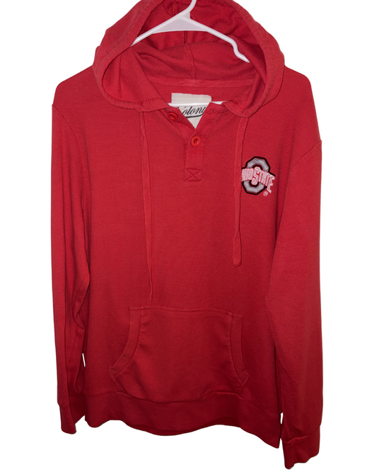 Ohio State Waffle Weave Hoodie – L