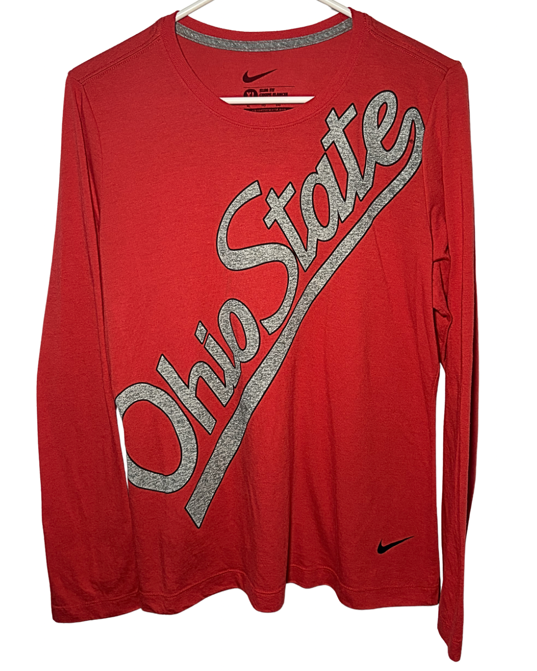 Nike slim fit Ohio State athletic long-sleeve T-shirt- XL