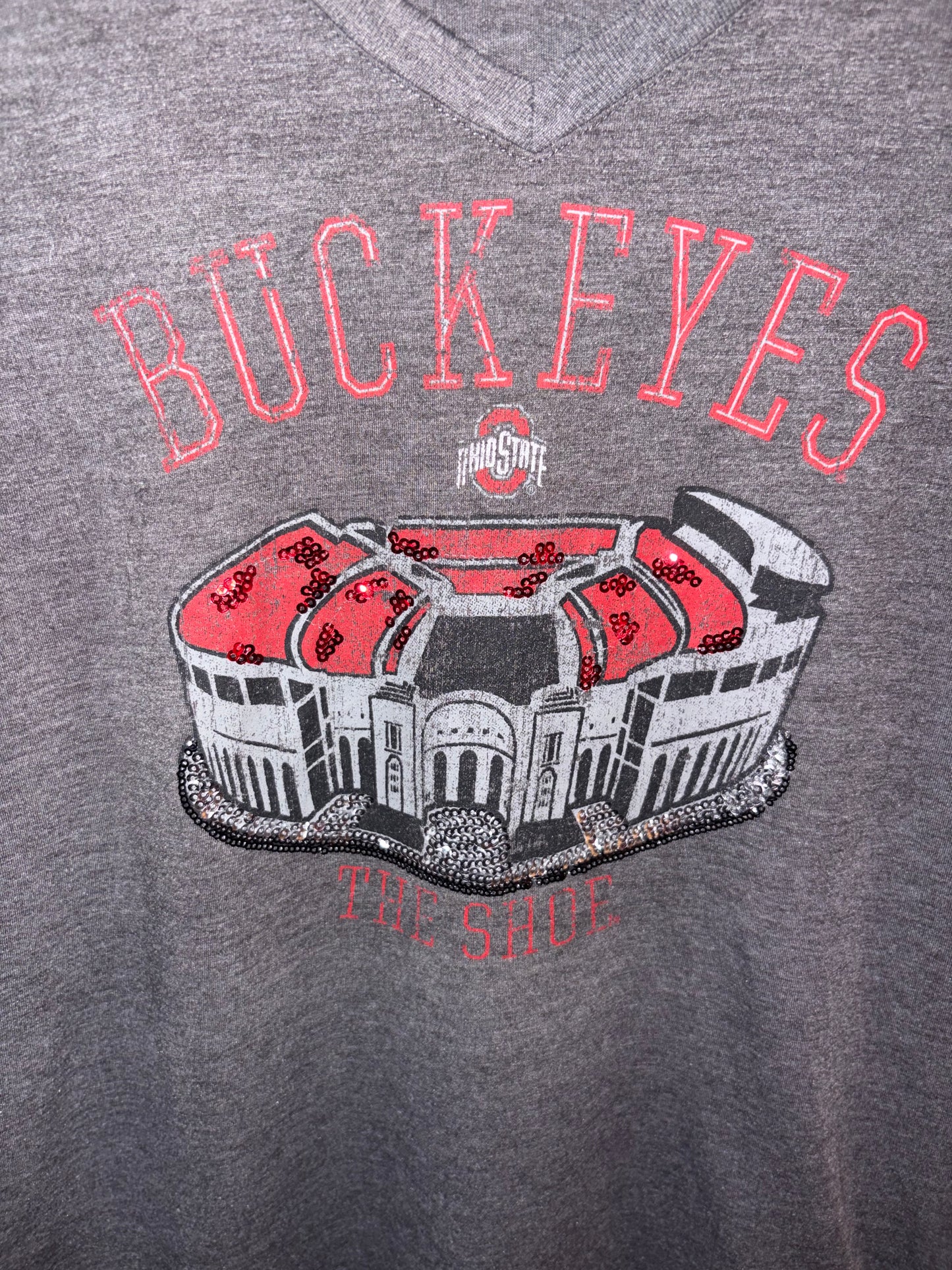 Buckeyes Horseshoe Sequence T-Shirt- XL