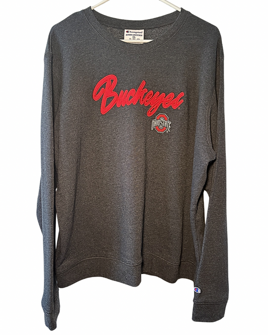 Champion Buckeyes Embroidered Crew Neck- 2XL