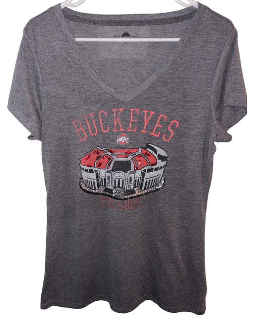 Buckeyes Horseshoe Sequence T-Shirt- XL