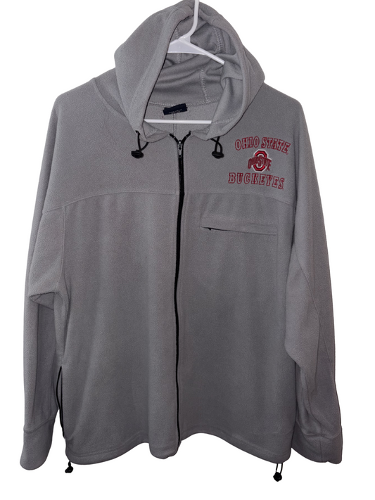 OSU Embroidered Zip Up Pullover- M