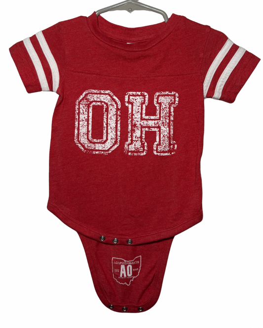 “OH” Short Sleeve Onsie- 3-6M