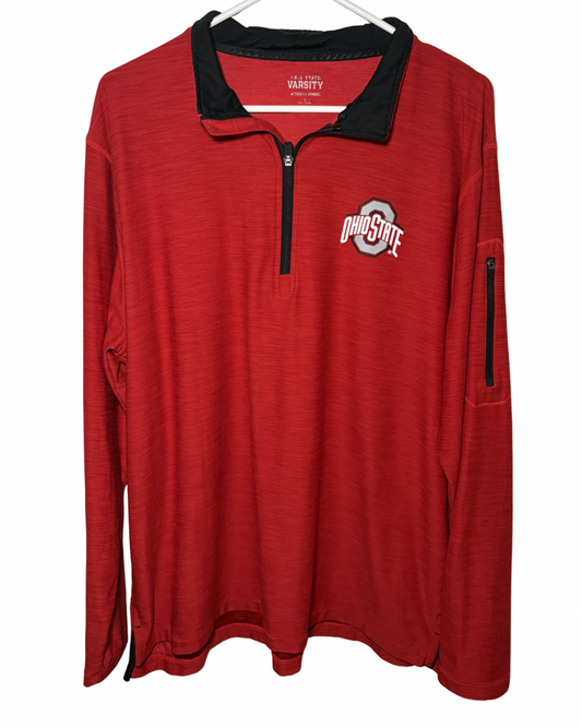 OSU Quarter Zip Long Sleeve Pullover- L